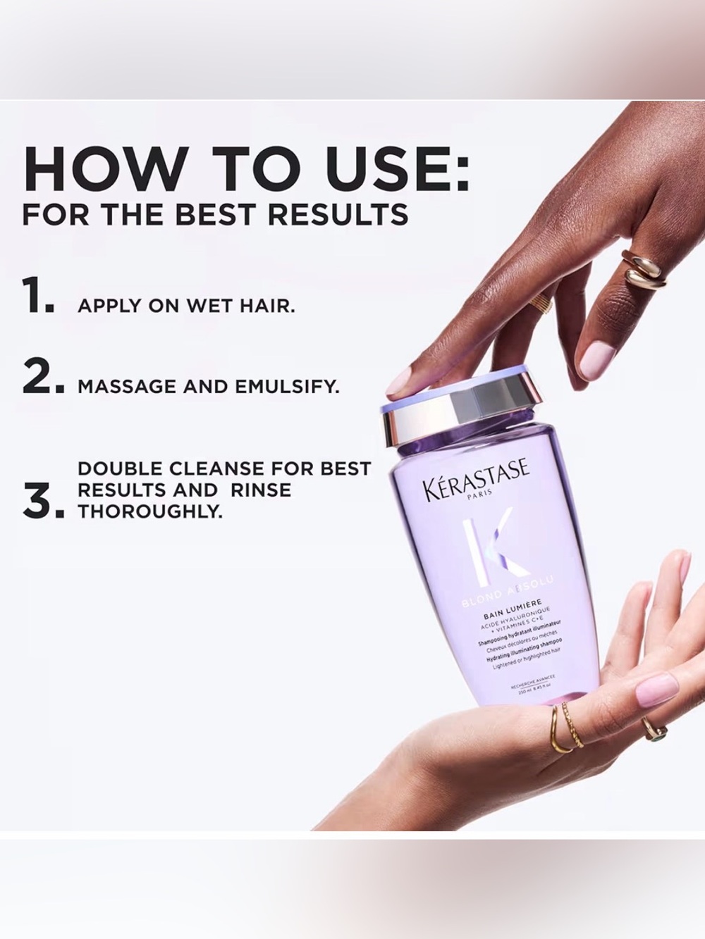 Kérastase Blond Absolu Bain Lumière Shampoo for Lightened or Highlighted hair - Picture 2 of 9
